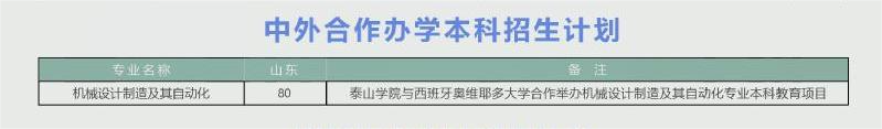 泰山學(xué)院有哪些中外合作辦學(xué)專業(yè)？（附名單）