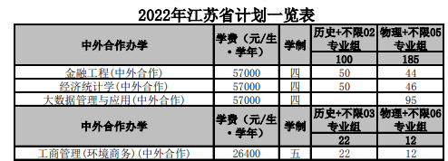 南京財經(jīng)大學中外合作辦學專業(yè)有哪些？