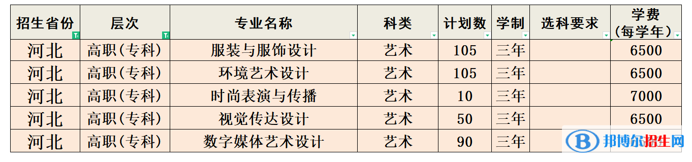 河北科技工程職業(yè)技術大學藝術類專業(yè)有哪些？
