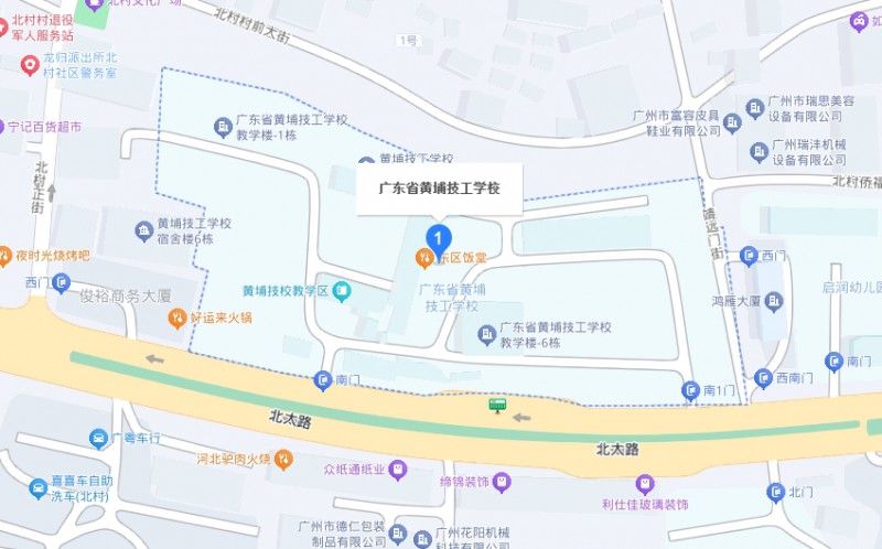 廣東省黃埔技工學校地址，乘車路線