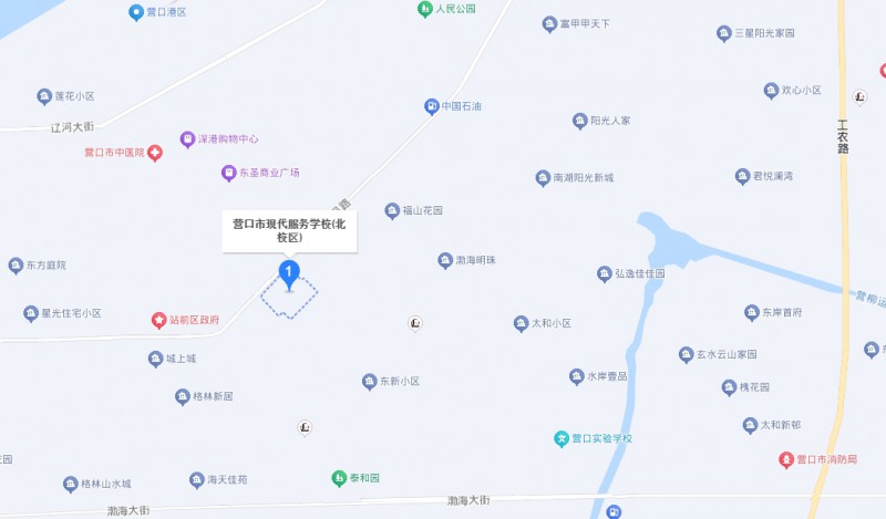 營口市現(xiàn)代服務學校地址，乘車路線